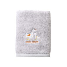 맘스네이처 대나무 아기타올 160g 밤부사 80 x 40 cm, 라이트그레이 오리, 1개