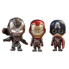 Hot Toys 終局之戰 鋼鐵人 美國隊長 戰爭機器 團隊戰衣版 Cosbaby 公仔 S COSB549, 1個