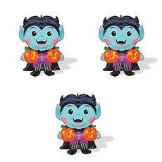 anagram Super Shape 可愛吸血鬼鋁箔氣球, 混合顏色, 3個