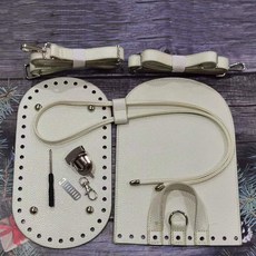 가죽 손가방 DIY 패키지, 1개, 화이트