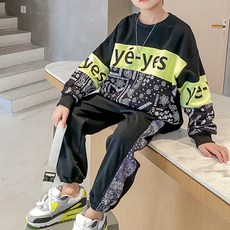 天使眼兒童款YES Two Man運動褲套裝