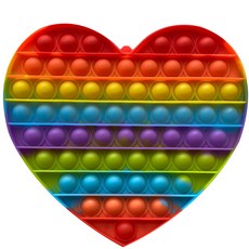 大型愛心按壓泡泡, 彩虹
