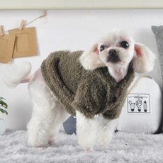 Maybe Understand 狗狗羊毛連帽T恤, 棕色