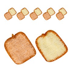 Market A 吐司造型壓克力菜瓜布 2件組, 6套