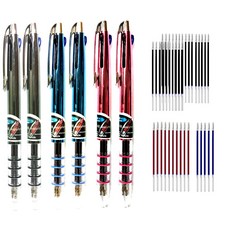 Goodlight 3色原子筆 3款 x 2支 + 40支替芯組 0.6mm, 黑色, 藍色, 粉紅色, 1套