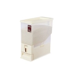 가정용 진공 쌀통 회전식 2세대 15kg, 베이지, 1개