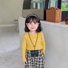 Angel Eye 兒童圓領鈕扣針織衫