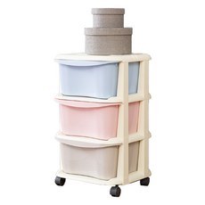 NOAFURNITURE 3層置物箱, 1個, 馬卡龍