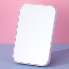 클린온 단면 사각 접이식 휴대용 화장거울, 퍼플
