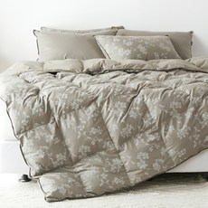 라뽐므 리플라워 구스이불 한겨울용 + 노르빅 이불커버+ 매트커버 + 패드 + 베개커버 세트, 다크그레이(이불), 애쉬그레이(이불커버, 매트커버, 패드, 베개커버)