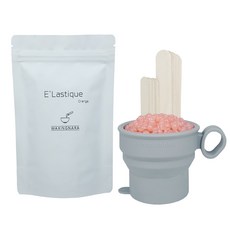 橘色美體硬蠟豆 200g+專用矽膠碗+木質抹刀 M號 10支+L號 10支, 1套