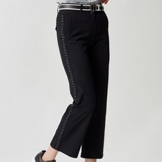 헤지스골프 여성용 사이드 라인 포인트 와이드 팬츠 HWPA1D612BK