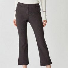 헤지스골프 여성용 클래식 잔패턴 세미 부츠컷 팬츠 HWPA1D621BK