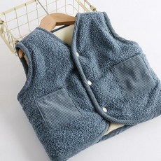 Arbe 孩童抓絨金色口袋背心