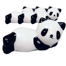 PARA:D 熊貓瓷餐具架, 白+黑, 4個