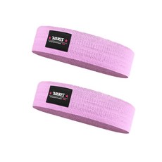 OJE 居家訓練 弓箭步 深蹲 下半身運動 彈力帶2入, 粉紅色