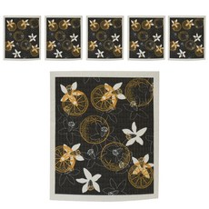 Ove&Ove 棉質圖案抹布 橘子 YJ60, 6個