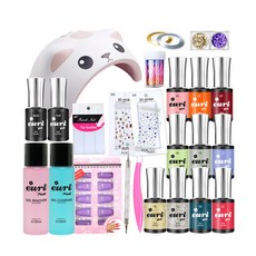 玻璃指甲油禮品套組 10-3, 18種+6種隨機發送, 1套