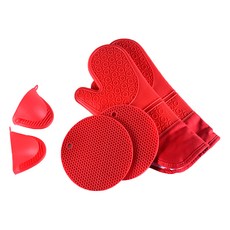 Yujin Topia 廚房用隔熱工具組, 全紅色, 1套