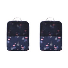 感動Pick戶外鞋收納包 深藍色紅鶴, 2個