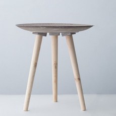 마음이음마켓 북유럽풍 티테이블 40 x 42 cm, 브라운