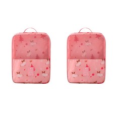 感動Pick戶外鞋收納包 粉色鹿, 2個