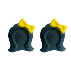 短髮女孩飯匙架, 黃色的, 2個