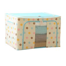 어썸보따리 캐릭터 패턴 와이어 리빙박스, 작은꽃블루, 1개