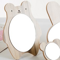 우드ST 귀염뽀짝 탁상용 거울, 큰 곰