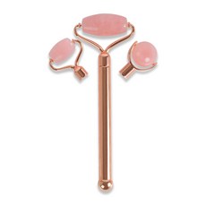 로즈쿼츠 쿨링 마사지 경락 림프 얼굴 페이스 헤드교체형 롤러 박스 02, 로즈골드, 1개