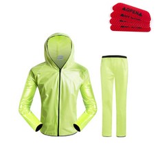 Lijenseu 升級款自行車雨衣上下套裝 + 4片夜光貼紙 RRS02