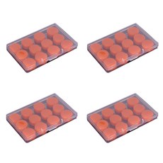 矽膠耳塞 橘色 12入, 4個