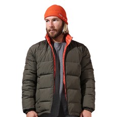 Duckmount 男款超細纖維立領素色格紋雙面外套