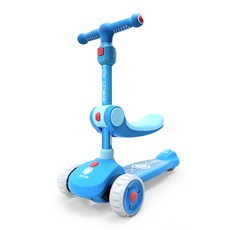 토이큐브 유아용 2 in 1 킥보드, 블루, 1개
