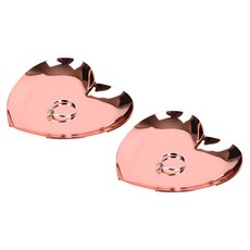 快樂購物 心形展示用飾品托盤 2入 ESE0061, 玫瑰金