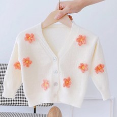 天使之眼孩童花卉開衫