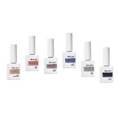 BEVLAH 亮粉凝膠美甲油 6入組, 花路, CHERIE, MISS BF, DIAMOND, GLAM, OCTAGON, 60ml, 1組