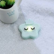 바이담수미 강아지 야간산책 작은별 충전식 LED 펜던트, 민트 감은눈, 1개