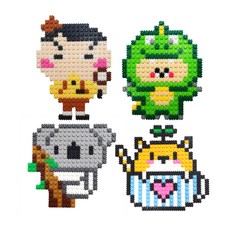 블럭N스토리 디폼블럭 10mm, 응꼬탐정중, 라인공룡, 코알라, 컵햄스터(블럭), 랜덤발송(고리), 1개