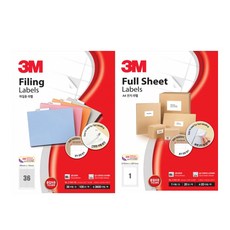 3M 分類標籤貼紙 36枚 100入裝+空白分類標籤貼紙 20入裝, 1組, 36格