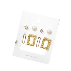 日常造型耳環 4款 2入