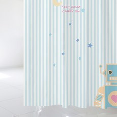 Design Soup浴簾 北歐風格 sc453 S 1520*1880+塑膠環 12入+白色窗簾桿組合, 1套