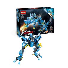 HSANHE Wiigo Hsanhe Ninja Dragon Knight 3在和樂高樂高積木, 藍色