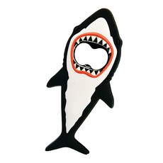 鯊魚磁吸開瓶器, 黑色的, 1個