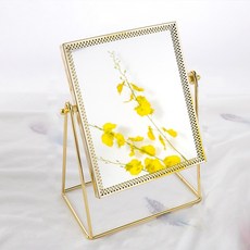 Higher Deco 桌面鏡矩形 17 x 10 x 24 cm KMY21082609, 淺金色