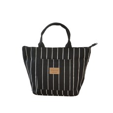 便當保溫保冷袋午餐袋 黑色條紋, 1個