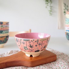 rice 插畫餐碗, Safari Pink款, 1入