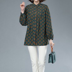 ATTERLIC 水滴圖案寬鬆版型中年女襯衫 00335