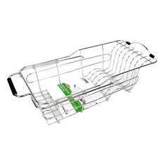 Kitchen-ire 長度可調不鏽鋼水槽碗盤瀝水架 YZ1305S, 混合顏色