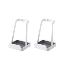 簡約鐵匙鍋蓋置物架, 白色的, 2個